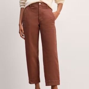 Womens everlane cropped Utility straight leg pants size 4 rosewood